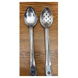 Stainless steel serving spoons