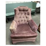 Pink upholstered chair