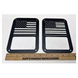 American flag Jeep light covers