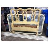 French provincial twin bed frame and mirror