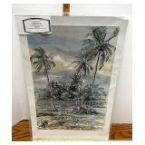 Landscape beach island print by J. McDonald Henry