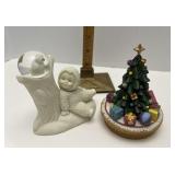 Snowbaby and candle jar topper