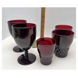 Ruby red glassware