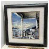 Framed sailboat print