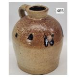 Eastern Wide Mouth Slip Glaze Jug w/ Turkey Drips