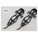 Early Hand Forged Iron Ice Skates