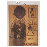 Black Americana Burnt Wood Wall Match Striker