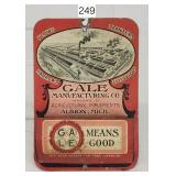 Gale Manufacturing Tin LItho Wall Match Safe - 5'