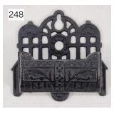 Victorian Cast Wall Match Safe - 3.5'