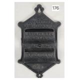 Cast Iron Embossed Gas Stove Wall Match Safe - 7.5