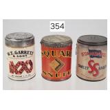 Early Paper Label Snuff Tins - Lot of (3)