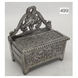 Fancy Cast Pewter Trinket Box - 3.5'
