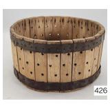 Primitive Wooden Stave 9' Cheese Mold