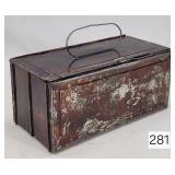 Primitive Tin Folding Lunch Box
