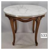 Low Oval Marble Top Stand