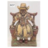 Dutch Water Girl Heavy Cast Iron Door Stop