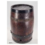 Early Primitive Small Oak Stave Whiskey Barrel