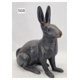 Heavy Cast Iron Rabbit Door Stop - 11.5'tall