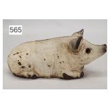 Cast Iron Figural Pig Bank