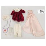 Barbie Mink Stoll & Pink Satin Dress