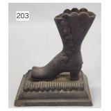 Victorian Boot Cast Iron Match Holder - 6'
