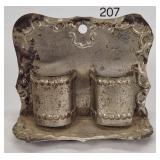 Tin Embossed Double Match Safe - 3.5'