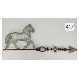 Tin Embossed Horse Weathervane Directional