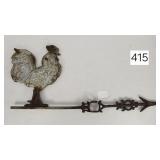 Tin Embossed Rooster Weather Vane Directional