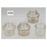 Glass Ink Well Inserts - Lot of (4)