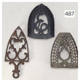 Fancy Cast Iron Trivets - Lot of (3)