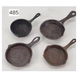 Small Cast Iron Skillets & Pot - Lot of (4)