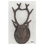 Cast Iron Elk Stag Wall Plaque - 7'