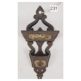 Victorian Litho Cast Double Wall Match Safe - 7'