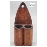 Brass Maltese Cross Double Wall Match Safe - 5.75'