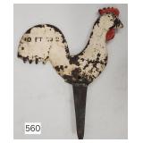 Cast Iron Rooster Windmill Weight