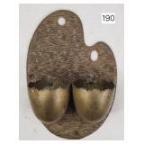 Brass Embossed Double Wall Match Safe - 5.5'