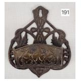 Victorian Cast Iron Wall Match Safe - 4.5'