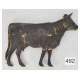 Embossed Copper Cow Weathervane