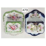 Te-Oh Hand Painted Nippon Wall Match Safe - 5.25'