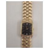 Elgin Diamond Quartz Gold Tone Wrist Watch