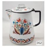 Swedish Enamel Percolator Coffee Pot