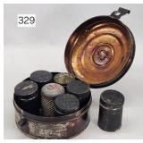 Tin Stenciled Spice Set - 7 Cannisters