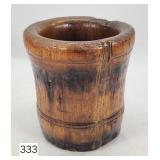 Early Primitive Wooden Juice Mortar - 7'