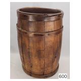 Early Wood Stave Nail Keg w/ Bentwood Straps