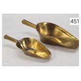 Pair of Brass General Store Scoops