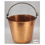 Copper Round Bottom Pail - 9' dia.
