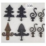 Fancy Cast Post Finials & Hooks