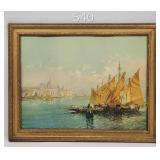 V. Paroholt Venetian Framed Lithograph