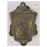 Wright & Sons Biscuits Cast Wall Match Safe