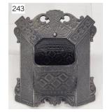 Victorian Cast Wall Pocket Match Safe - 5'